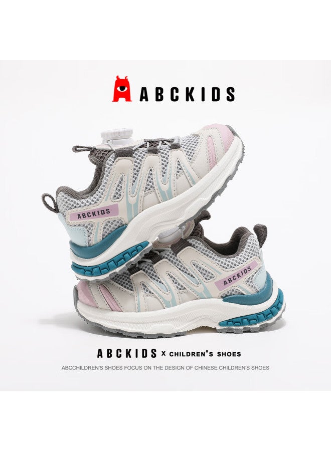 Abc Kids Children's Sports Shoes Autumn Kids Casual Boys Girls Outdoor Running Shoes 3534 Gray/pink 31 - Image 2