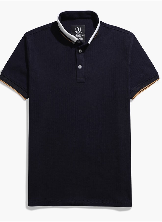 clever - Polo Shirt  – Navy Blue - Image 1