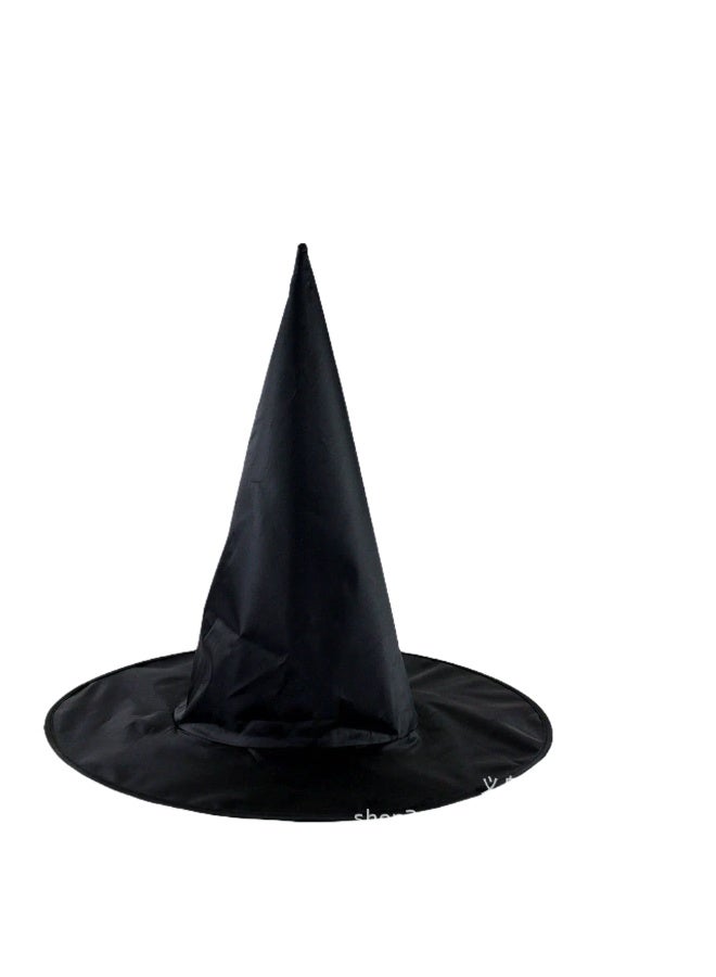 Halloween Ball Party Hats: Witch Hat, Wizard Hat, Veil Hat, Printed Pumpkin Hat, Black Pointed Hat - Image 1