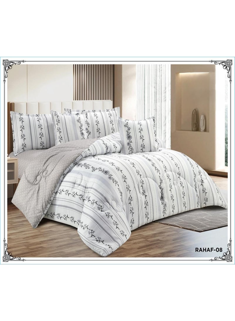 Summer double bedspread with a distinctive modern floral design