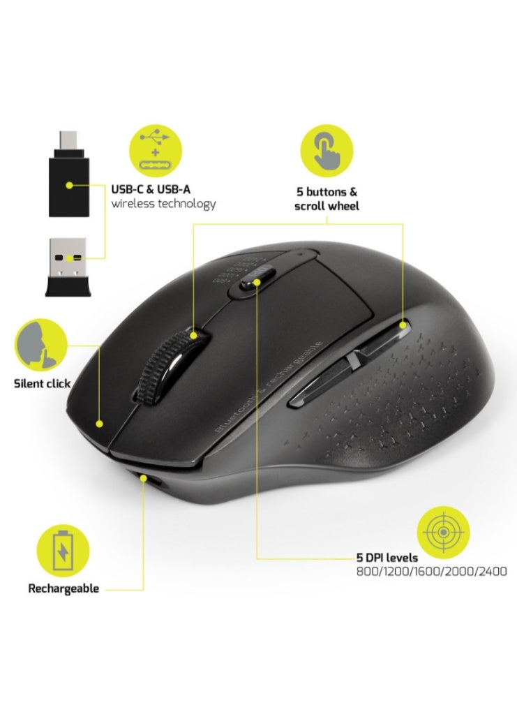 PORT Designs 2.4GHz Wireless Bluetooth® Rechargeable Mouse PRO - Image 2