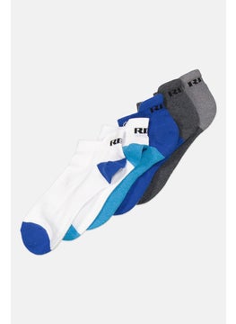 RBX Men 5 Pairs Textured Socks, Grey  - Image 2
