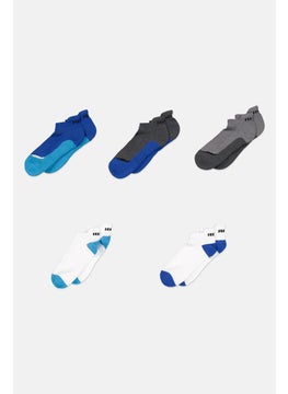 RBX Men 5 Pairs Textured Socks, Grey  - Image 1