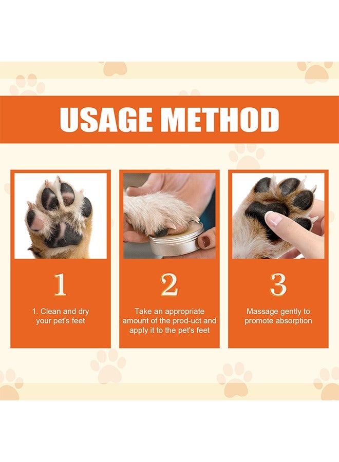 YEGBONG 50g Dog Paw Balm Pet Paw Wax Moisturizer Paw Pad Lotion Protects and Heals Dry Cracked Damaged Paws Foot Pads for Cats Dogs  - Image 3