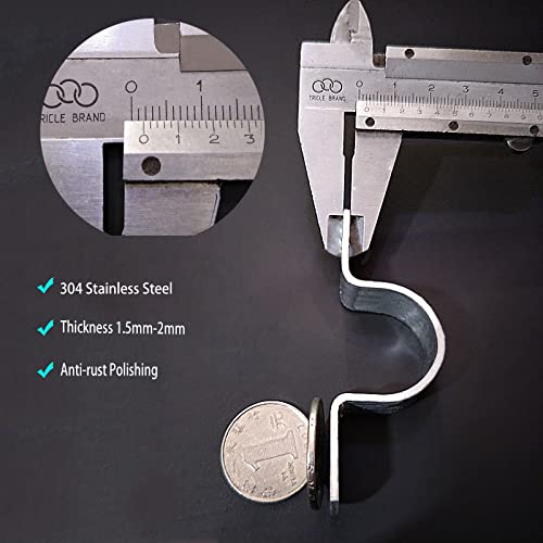 RITUIPIO 2/5 Inch Pipe Strap 304 Stainless Steel Conduit Strap 1 Hole Heavy Duty Strap Clamp for Tube Pipe or Wire Cord Installation(10mm 10pcs) - Image 5