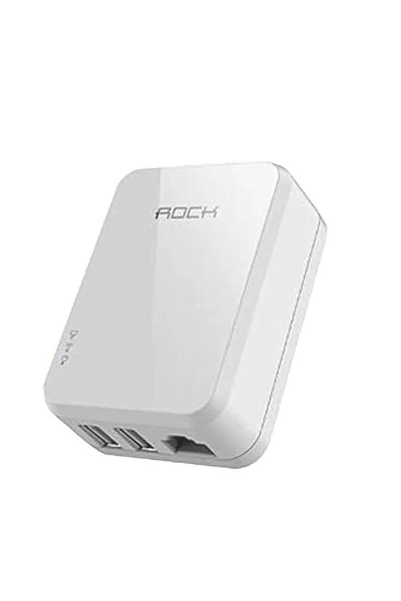 Rock Tank WiFi Repeater with Dual USB Wall Charger | 2-in-1 Wireless Signal Booster + Fast Charging Adapter | Travel-Friendly | Universal Plug - Image 1