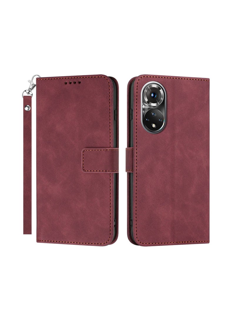 Suteni Flip Cover Card Slots Leather Phone Case for Huawei - Image 1