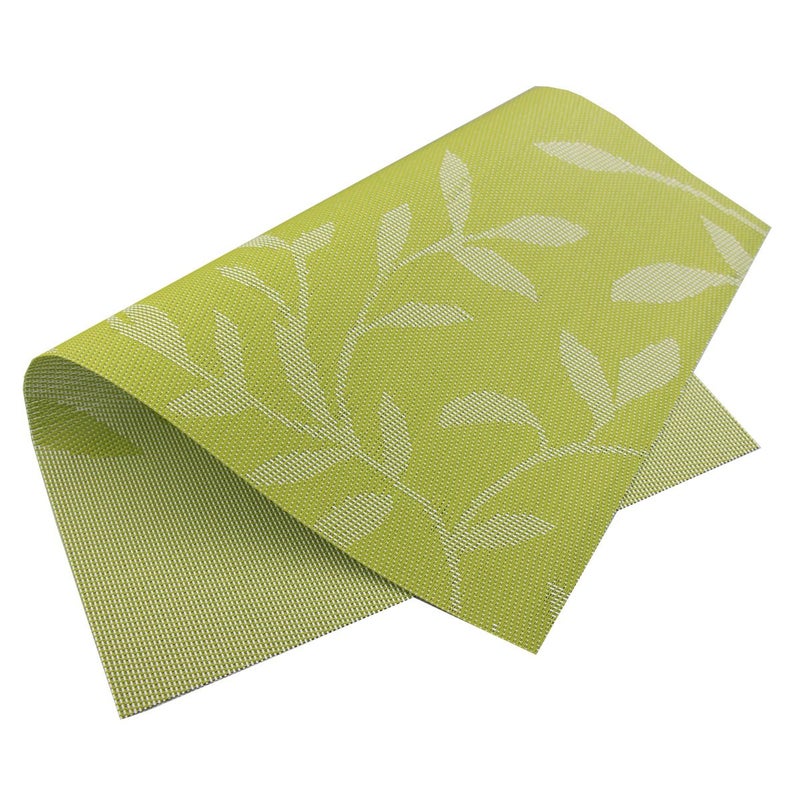 Mockery Place Mats Set of 6 NonSlip Washable Place Mats Table Mat PVC TearResistant Heat Resistant Place Mats DirtRepellent and Washable Place Mats for Kitchen Dining Table Green C03D - Image 4