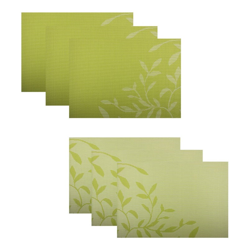 Mockery Place Mats Set of 6 NonSlip Washable Place Mats Table Mat PVC TearResistant Heat Resistant Place Mats DirtRepellent and Washable Place Mats for Kitchen Dining Table Green C03D - Image 3