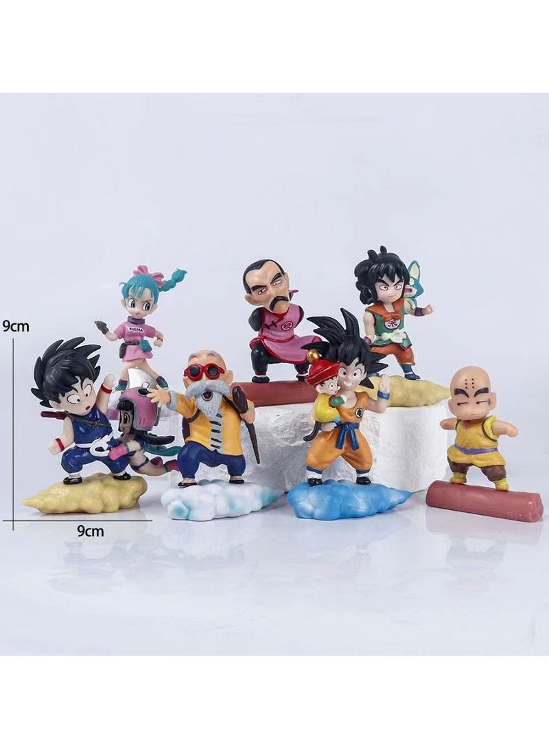 Dragon Ball Sun Wukong on the Colorful Clouds Master Roshi Yamcha Krillin and Bulma Figure Toys Ornaments - Image 1