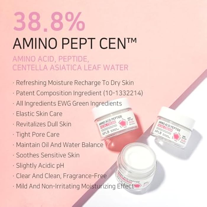 APLB Amino Acid Peptide Facial Cream | AMINO PEPT CEN™ 38.8% 1.86 FL.OZ/Korean Skincare, Moisturize, Wrinkle Care, Elasticity care, Revitalize for gentle and improve skin texture - Image 3