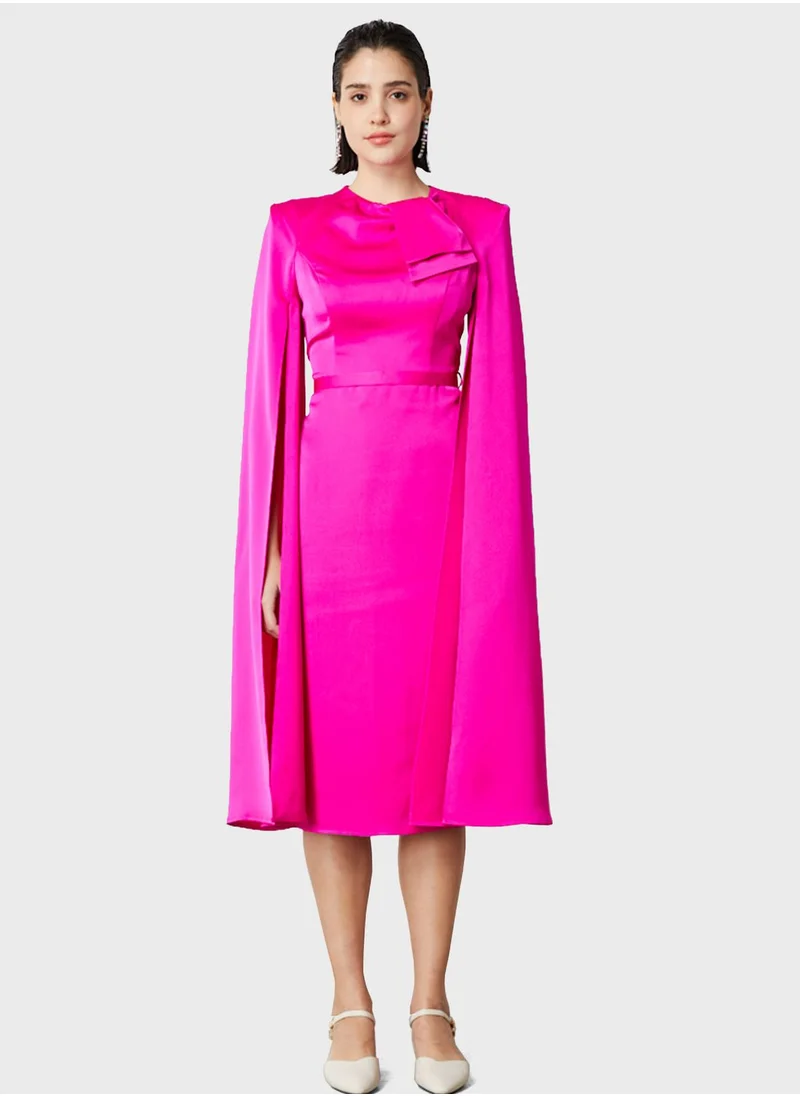Femi9 Tie Neck Split Sleeve Dress