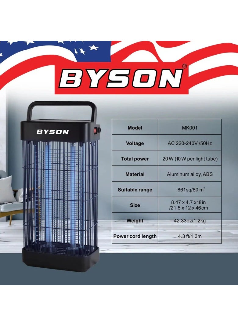 BYSON - BYSON Mosquito Killer Lamp 20W 861sq/80m² Range 21.5x12x46cm Aluminium Alloy/ABS 220-240V - Image 1