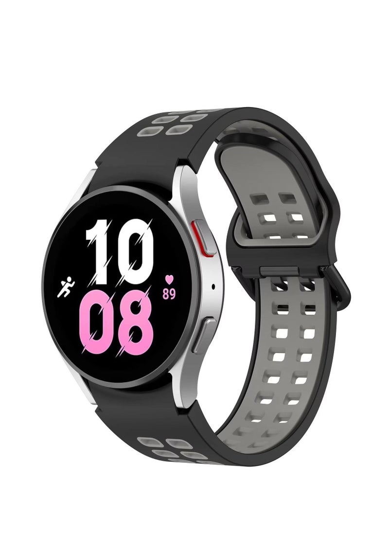 Generic - Soft Silicone Watch Strap for Galaxy Watch6 Classic/Watch5 Pro/Watch 4 Classic/Watch5/Watch6 Replacement Wristband Bands Bracelet for Samsung Galaxy Watch4 - Image 1