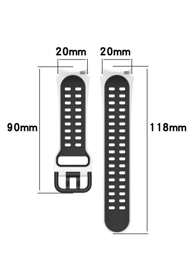 Generic - Soft Silicone Watch Strap for Galaxy Watch6 Classic/Watch5 Pro/Watch 4 Classic/Watch5/Watch6 Replacement Wristband Bands Bracelet for Samsung Galaxy Watch4 - Image 1