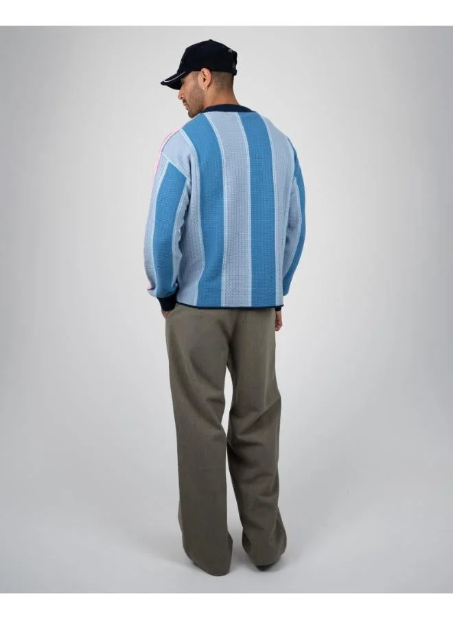 Prohibited Light Blue Striped Team Knit Trikot  | Best Price UAE