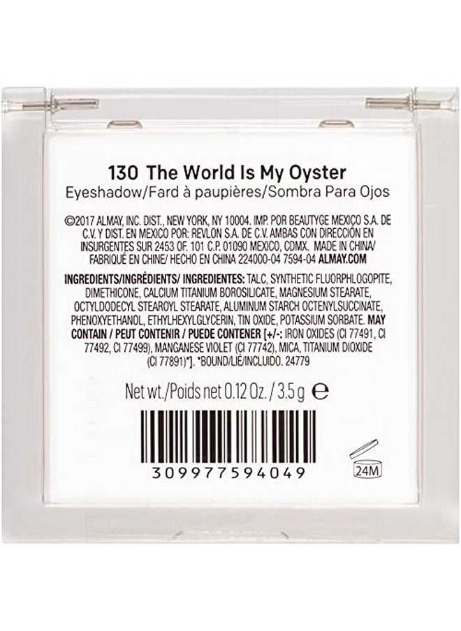 Almay Eyeshadow Palette Longlasting Eye Makeup Single Shade Eye Color In Matte Metallic Satin And Glitter Finish Hypoallergenic 130 The World Is My Oyster 0.1 Oz  - Image 2