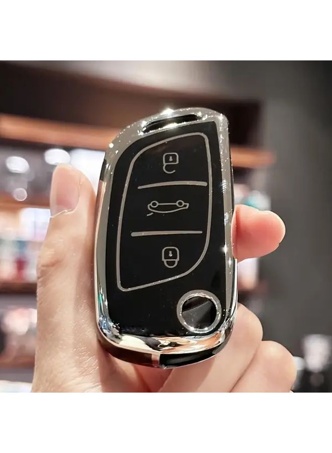 غطاء مفتاح أبيض متوافق مع بيجو 307 408 سيتروين C2 C5 برلينجو 2 3 أزرار - Image 5