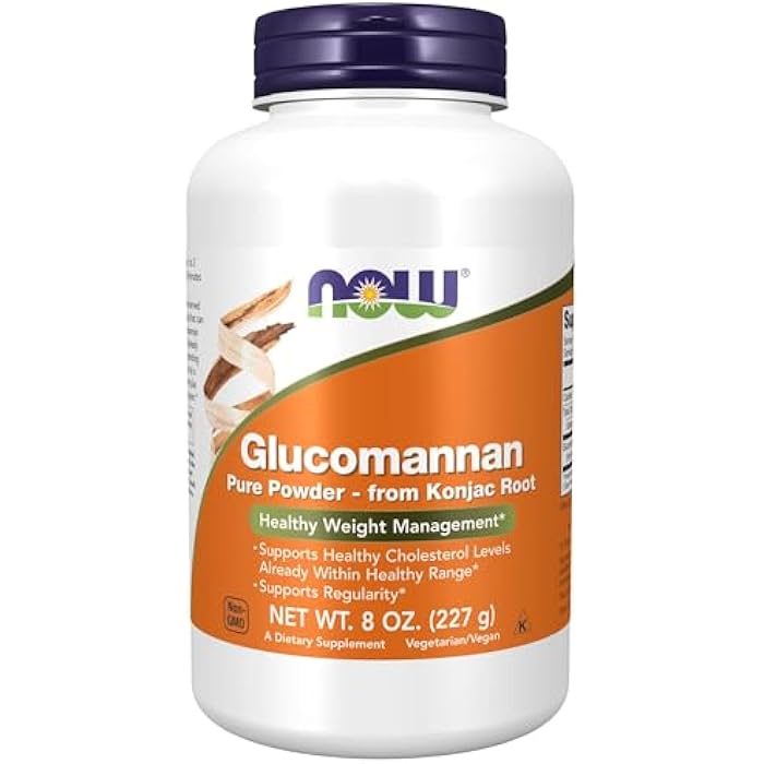 now Supplements, Glucomannan (Amorphophallus konjac) Pure Powder, Supports Regularity*, Healthy Weight Management*, 8 Ounce (Pack of 1) - Image 1