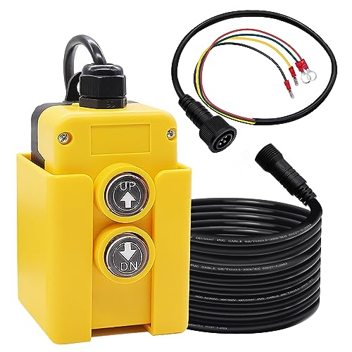 mankk 4 Wire Dump Trailer Remote Control Switch 12V DC Up Down Control Switch Double Acting Hydraulic Pump Power Unit for Truck Lift Gate Cranes Wrecker M-G018-4W - Image 1