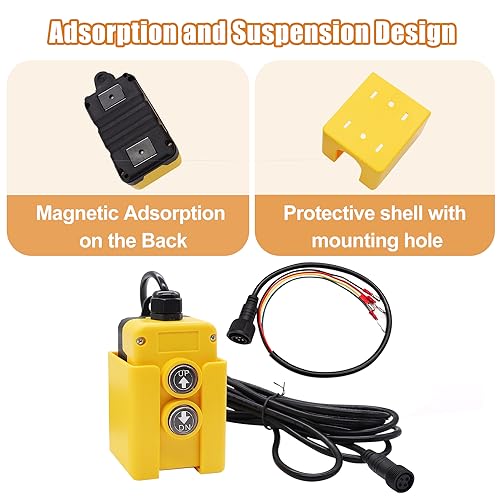 mankk 4 Wire Dump Trailer Remote Control Switch 12V DC Up Down Control Switch Double Acting Hydraulic Pump Power Unit for Truck Lift Gate Cranes Wrecker M-G018-4W - Image 4