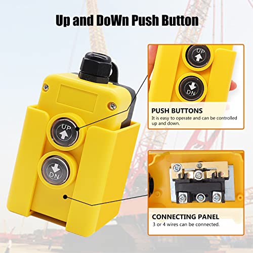 mankk 4 Wire Dump Trailer Remote Control Switch 12V DC Up Down Control Switch Double Acting Hydraulic Pump Power Unit for Truck Lift Gate Cranes Wrecker M-G018-4W - Image 2