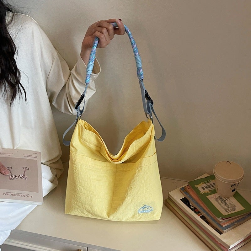Women's Casual Nylon Drawstring Shoulder Bag Tote - Image 1