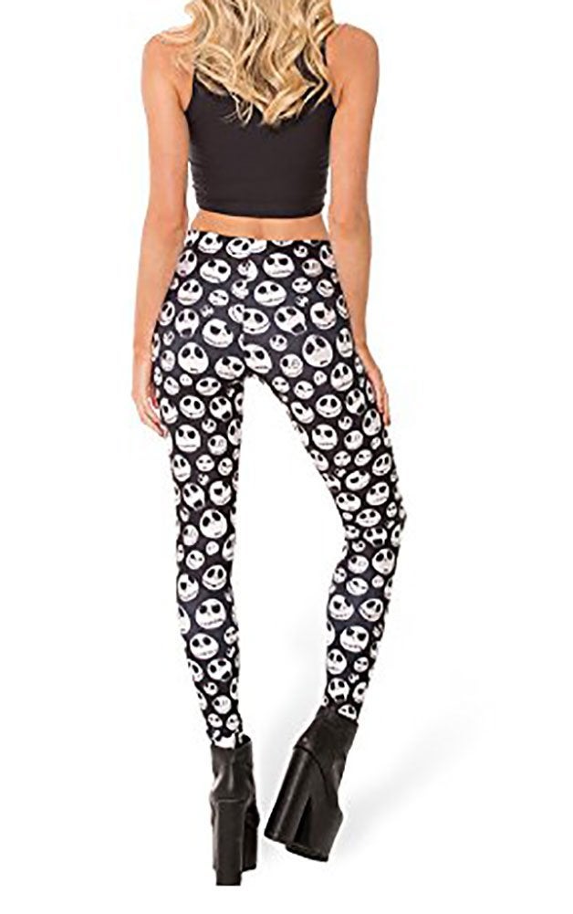 QZUnique Leggings for Women, Halloween Full-Length Printed Legging Footless Elastic Yoga Pants, Regular and Plus Size - Image 5