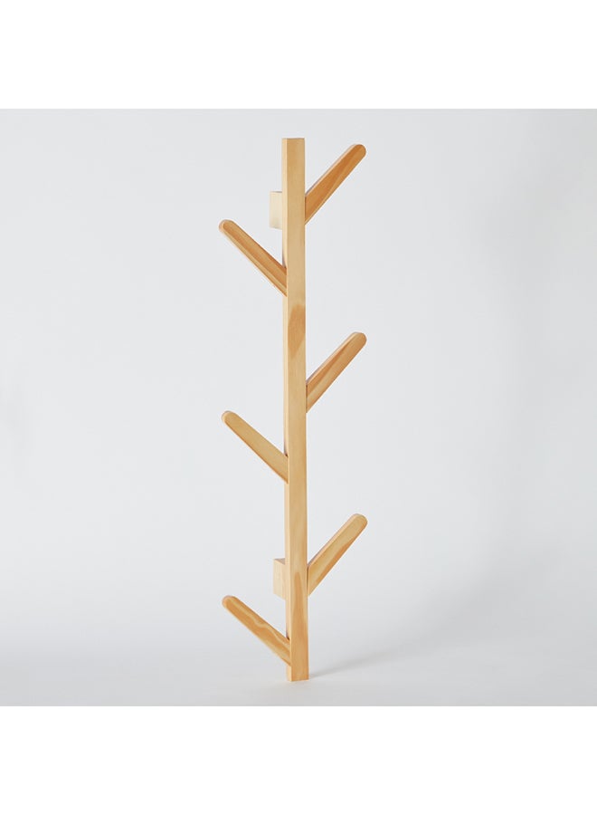 Home Box Natura Wooden 6-Peg Wall Mounted Tree Rack 22 x 78 x 7 cm - Image 5