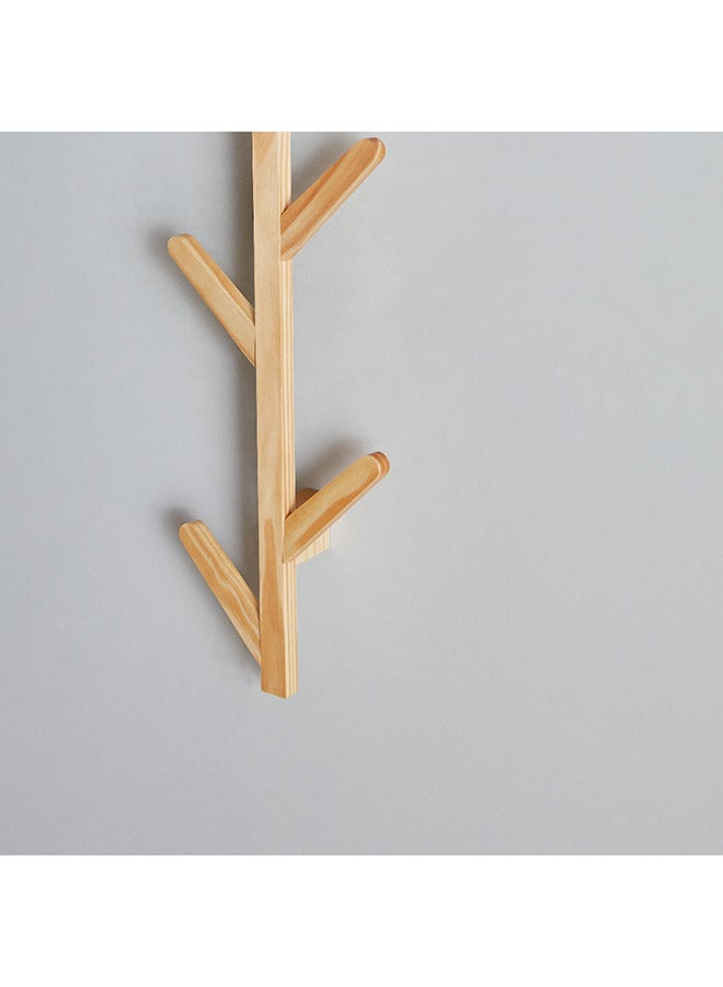 Home Box Natura Wooden 6-Peg Wall Mounted Tree Rack 22 x 78 x 7 cm - Image 3
