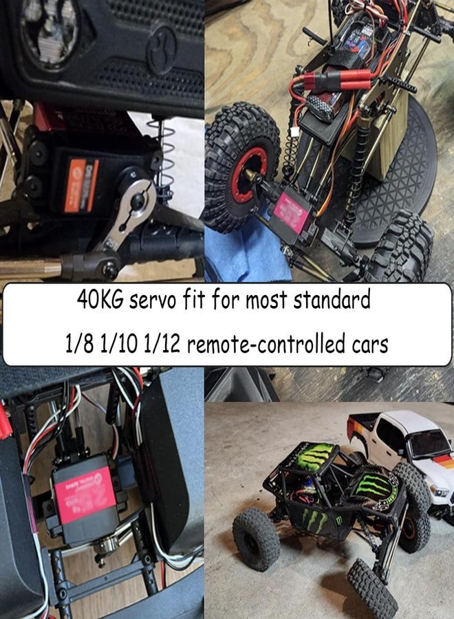 Stemedu 40KG Digital Servo High Speed Servo Motor 45 kg/cm.at (6.8V), Full Metal Gear Servo DS3240 for 1/8 1/10 1/12 Scale RC Boats and Cars (Control Angle 270°, Pack of 2) - Image 4