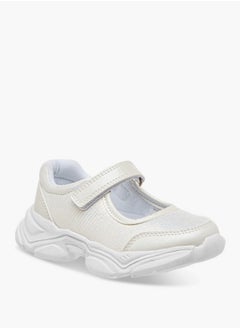 Flora Bella By Shoexpress Girls Textured Mary Jane Shoes with Hook and Loop Closure  - Image 2
