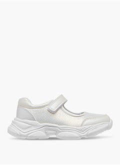Flora Bella By Shoexpress Girls Textured Mary Jane Shoes with Hook and Loop Closure  - Image 3
