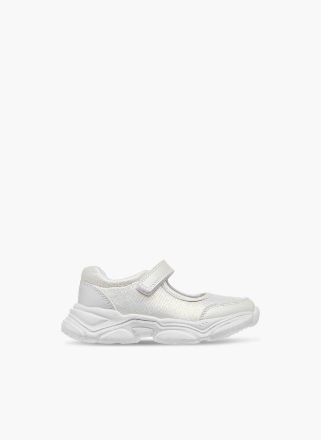 Flora Bella By Shoexpress Girls Textured Mary Jane Shoes with Hook and Loop Closure - Image 3