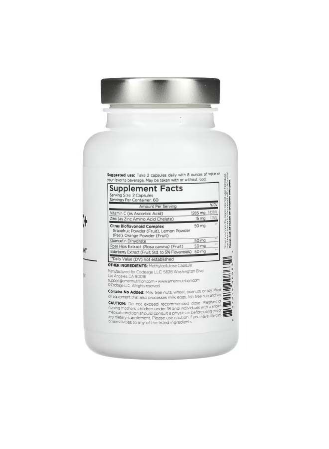 كوديدج Amen Vitamin C Immune Health Antioxidant 120 Veggie Capsules - Image 2