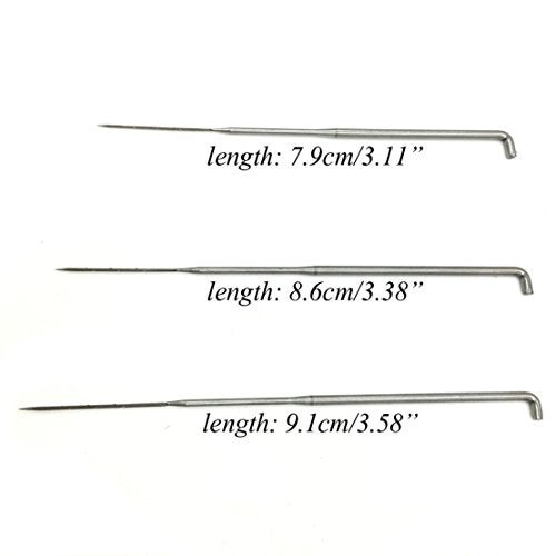 Z-COLOR 60 Pieces 79mm 86mm 91mm Felting Needles DIY Wool PIN Felting Tools Kits Medium-Each Sizes of 20PCS - Image 5