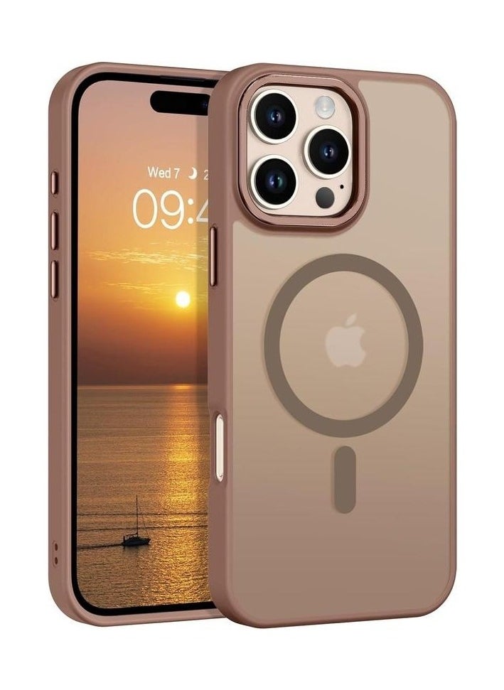 TWEGGON - iPhone 16 Pro Max Matte Magsafe Case, Protective Matte Case with Magsafe Compatible for Apple iPhone 16 Pro Max 6.9" Desert Titanium - Image 1