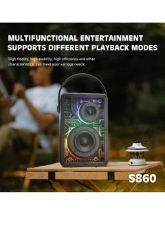 Lenyes Lenyes S860 Wireless Speaker -Bluetooth 5.2-Support TF card USB drive AUX playback-15h playtime  - Image 5