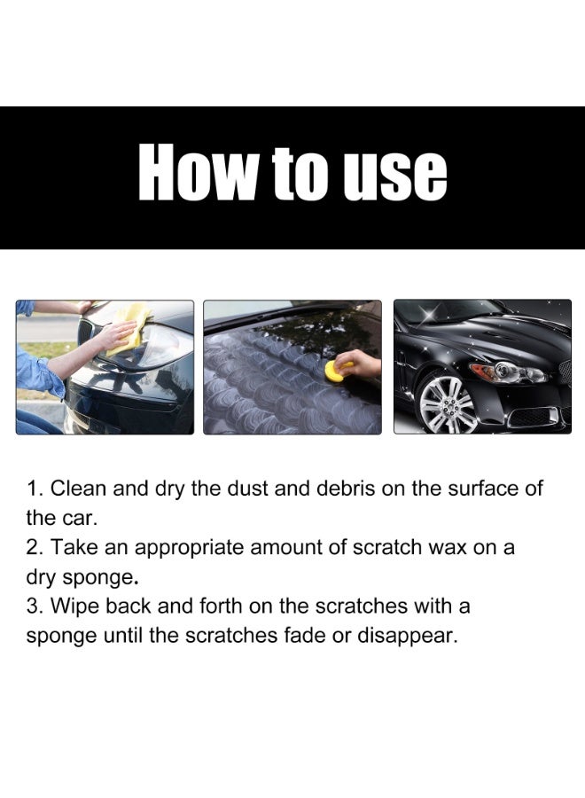 RAYHONG Car Scratch Removal Wax Kit, 120ml Auto Scratch Repair Polish with Sponge and Towel, Paint Restorer for Light to Medium Scratches, Stains and Swirl Marks - Image 5