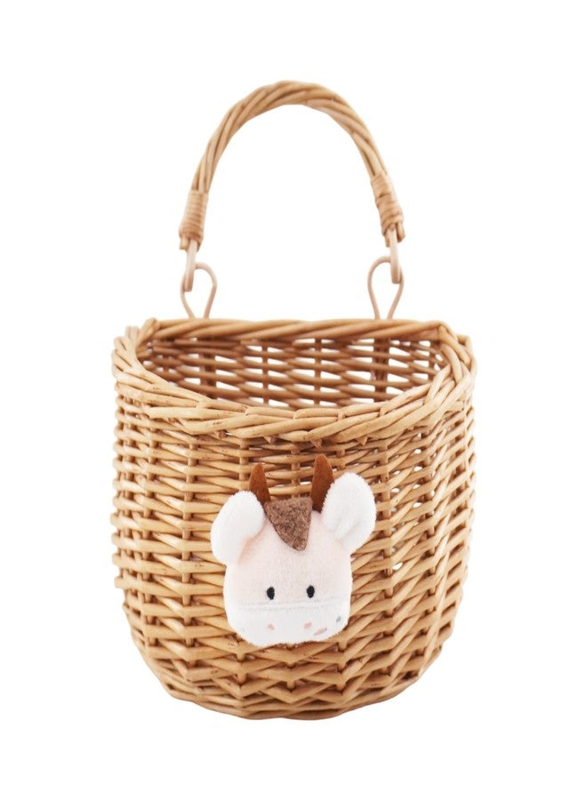 SHCMSADO Wicker Hanging Wall Basket, Woven Hanging Basket, Door Baskets for Flowers Front Door, Wall Organizer for Entryway, Kitchen, Living Room, Garden, Farmhouse Decor - Image 1