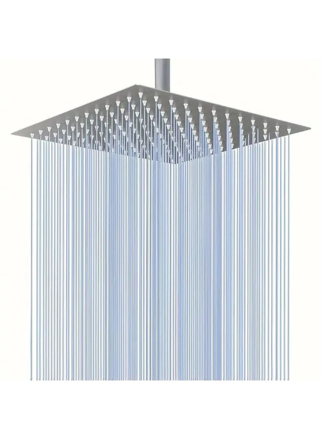 8 Inch Chromium Heavy Duty Stainless Steel Rainfall Shower Head With Extended Arm - Image 2