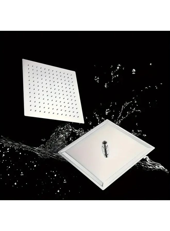 8 Inch Chromium Heavy Duty Stainless Steel Rainfall Shower Head With Extended Arm - Image 4
