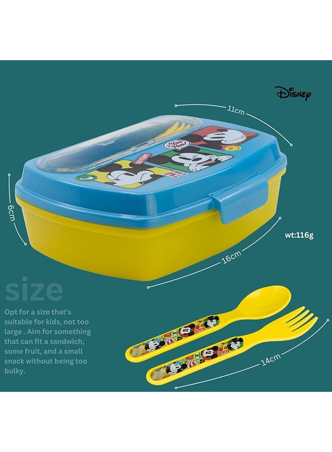 Disney Stor Funny Lunch Box Withcutlery Mickey Mouse Fun-Tastic  - Image 3
