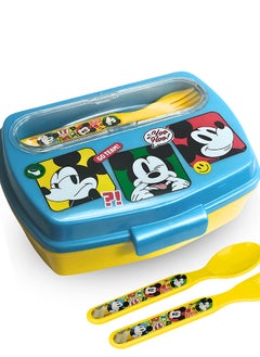 Disney Stor Funny Sandwich Box Withcutlery Mickey Mouse Fun-Tastic  - Image 1