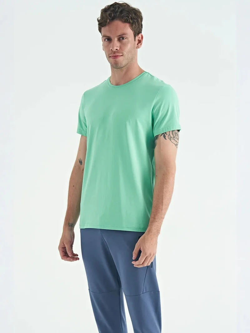 تومي لايف TOMMY Men's Cotton Elastane Crew Neck T-Shirt
