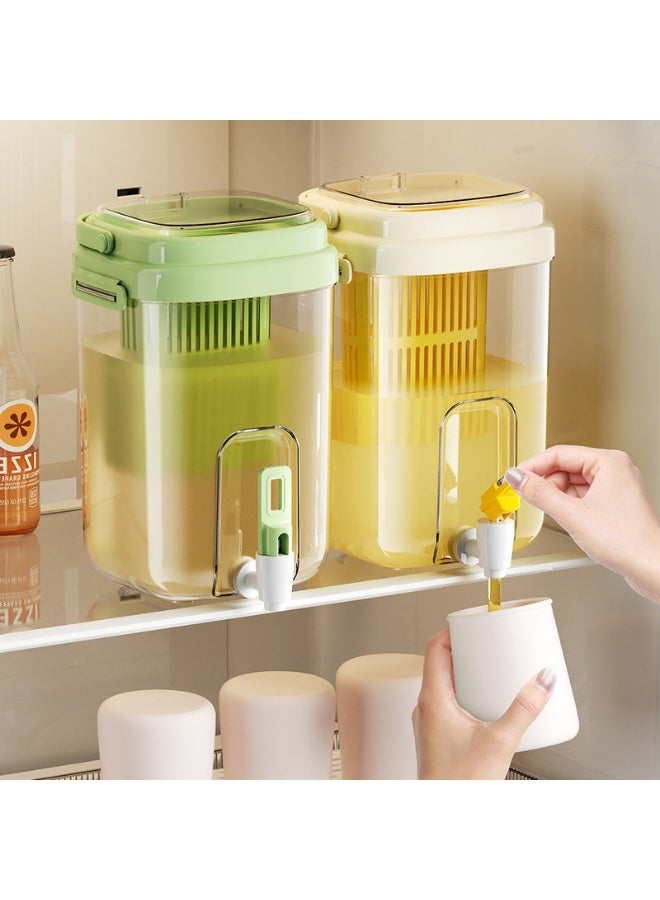 هومستر براد مشروبات 2 لتر بفلتر وصنبور - إبريق تسريب غير قابل للانزلاق مع حامل وصينية، للمشروبات الباردة والشاي المثلج والليموناضة - Image 3