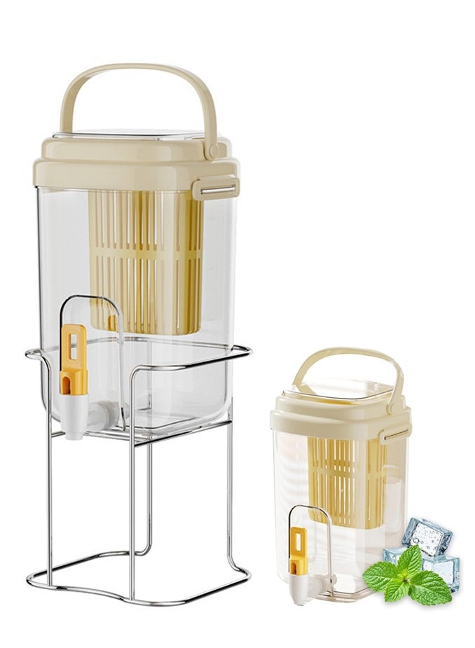 هومستر براد مشروبات 2 لتر بفلتر وصنبور - إبريق تسريب غير قابل للانزلاق مع حامل وصينية، للمشروبات الباردة والشاي المثلج والليموناضة - Image 1