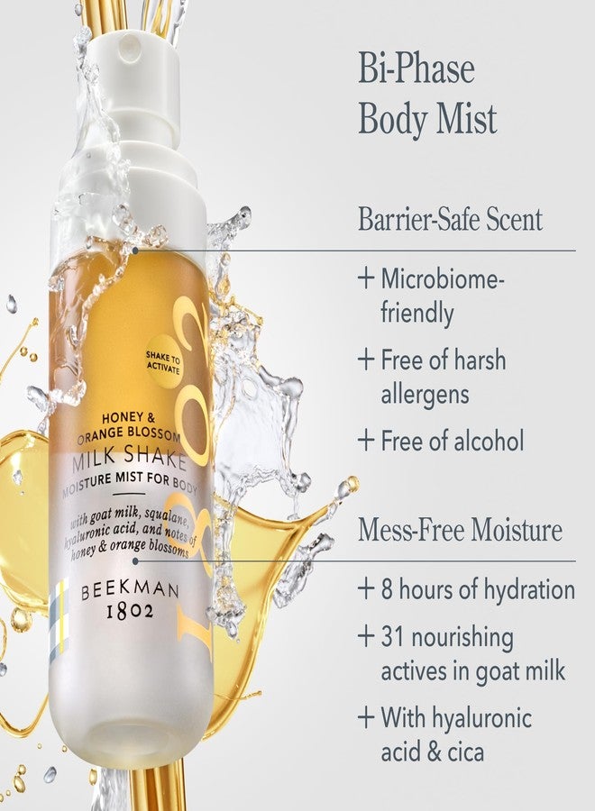 Beekman 1802 Milk Shake Body Mist - Honey & Orange Blossom 2 fl oz - Hyaluronic Acid, Jojoba Oil, Instantly Moisturizes, Hydrates & Softens, Good for Sensitive Skin, Cruelty Free - Image 3