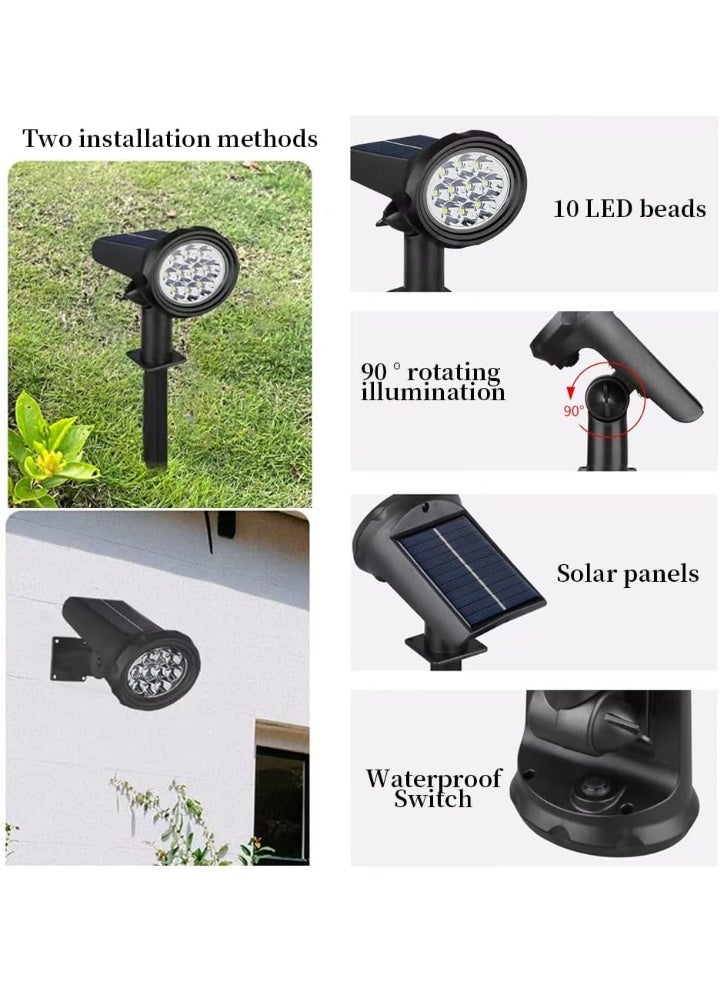 Arabest 2 Pack Outdoor Solar Courtyard Supplementary Lighting Spotlight, Garden Plant Decoration Atmosphere Warm Lamp, 3-mode Warm Lights Eye Protection Path Ground Plug Light. - Image 5