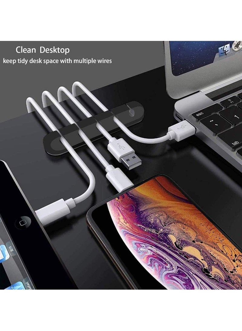 KASTWAVE 3 Pack Cable Management Cord Organiser Clips Silicone Self Adhesive for USB Charging Cable Power Cord Mouse Cable Wire PC Office Home - Image 2